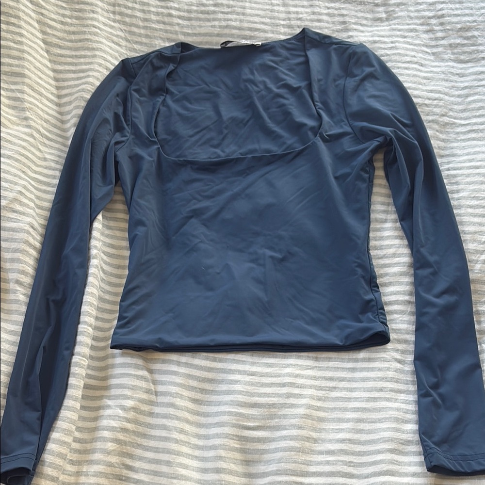 Princess Polly Navy Long Sleeve shirt size US 6